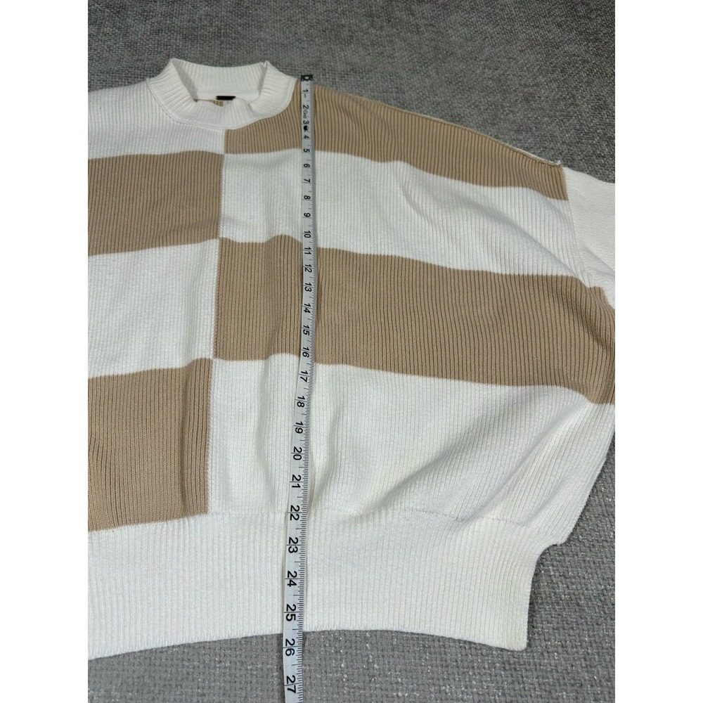 Free People Sweater Womens XS Easy Street Tunic Checkered Oversized - Picture 5 of 7